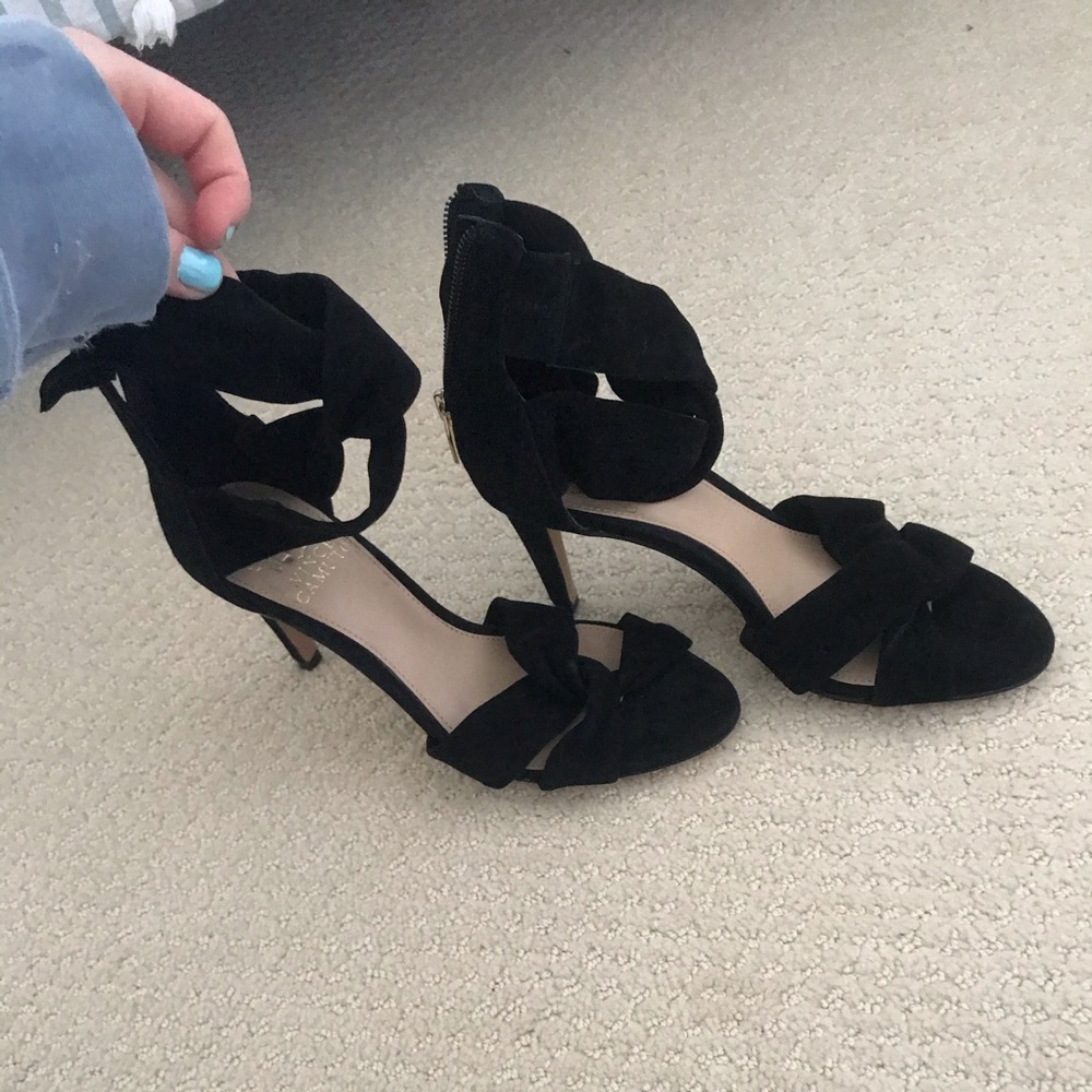 Vince Camuto  black suede heels